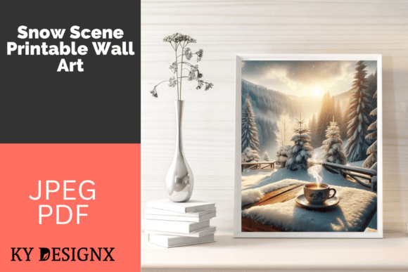 Download Snow Scene Printable Wall Art / Clip Art - Print Collection