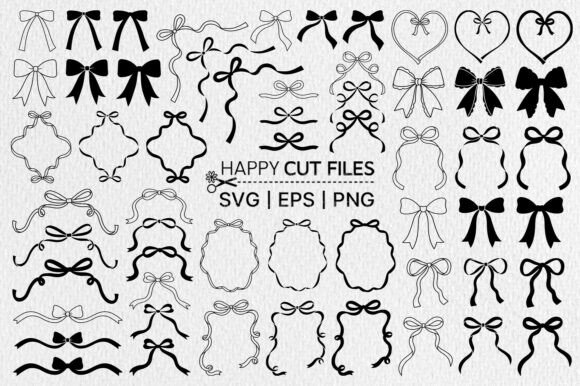 Download Bow Coquette Ribbon Frame Svg Bundle - Svg bundle Collection