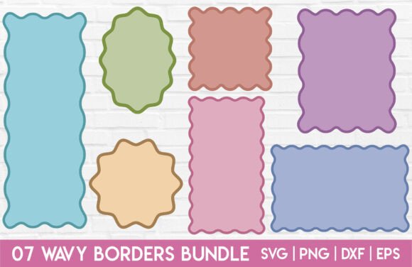 Download Wavy Border SVG Bundle Scalloped Shape - Svg bundle Collection